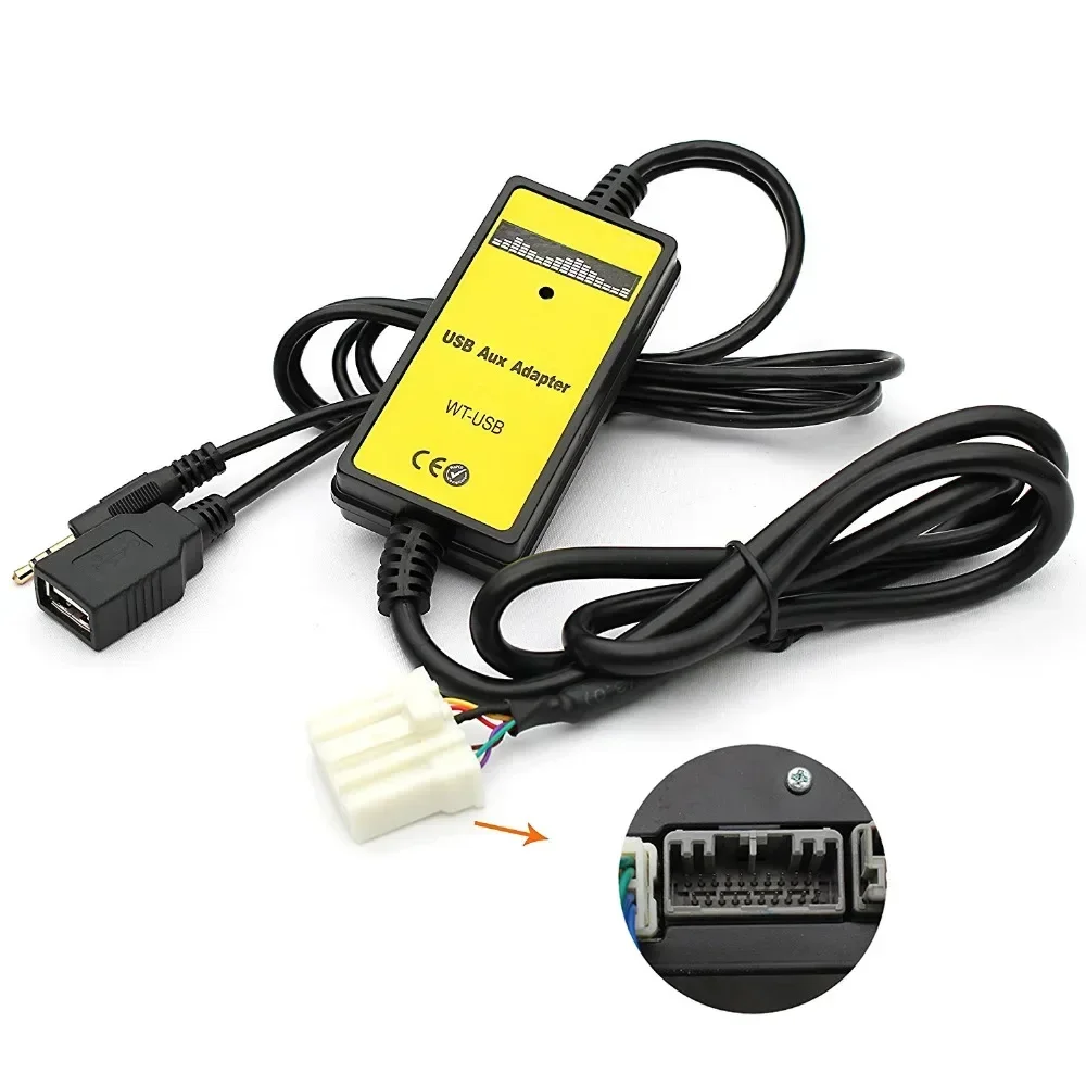 DOXINGYE USB AUX odtwarzacz Mp3 Adapter samochodowy cyfrowy zmieniacz CD muzyki 3.5mm dla Mazda 2/3/5/6/CX7/MX5/MPV/Miata/Tribute/RX8 interfejs — zdjęcie 3