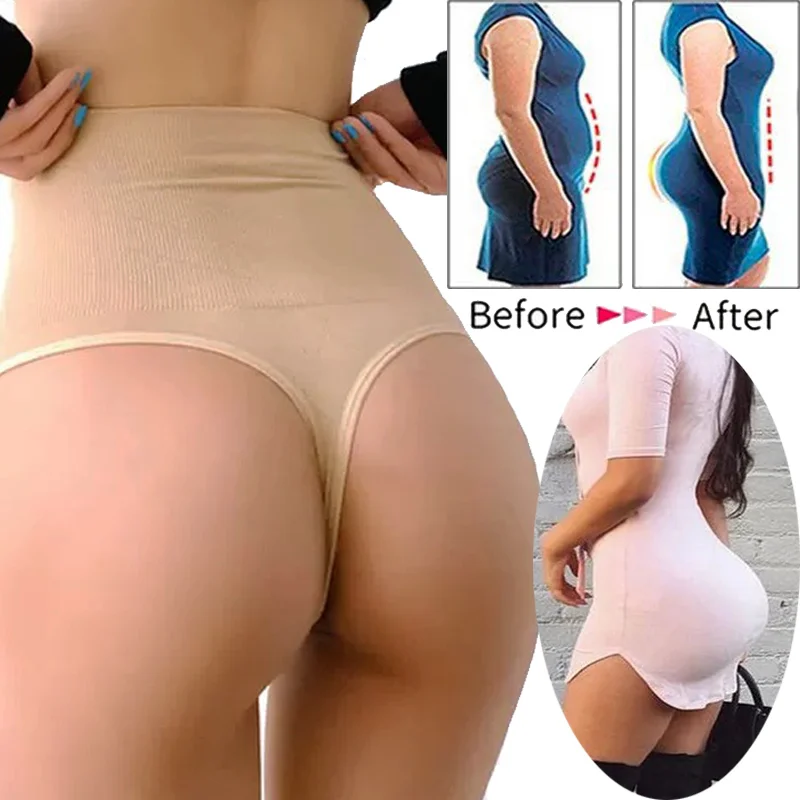 Women Slimming Panties Body Shaper High Waist Thong Belly Control G String Waist Trainer Butt Lifter Panty Hip Shaping Panties