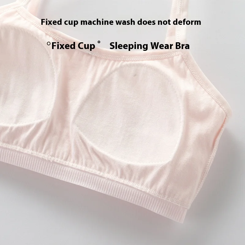 Cotton Fixed Cup Bra Developmental Girls Sling Bustier Big Kid Girls Undershirt Sports Underwear Children Underwear Undershirt