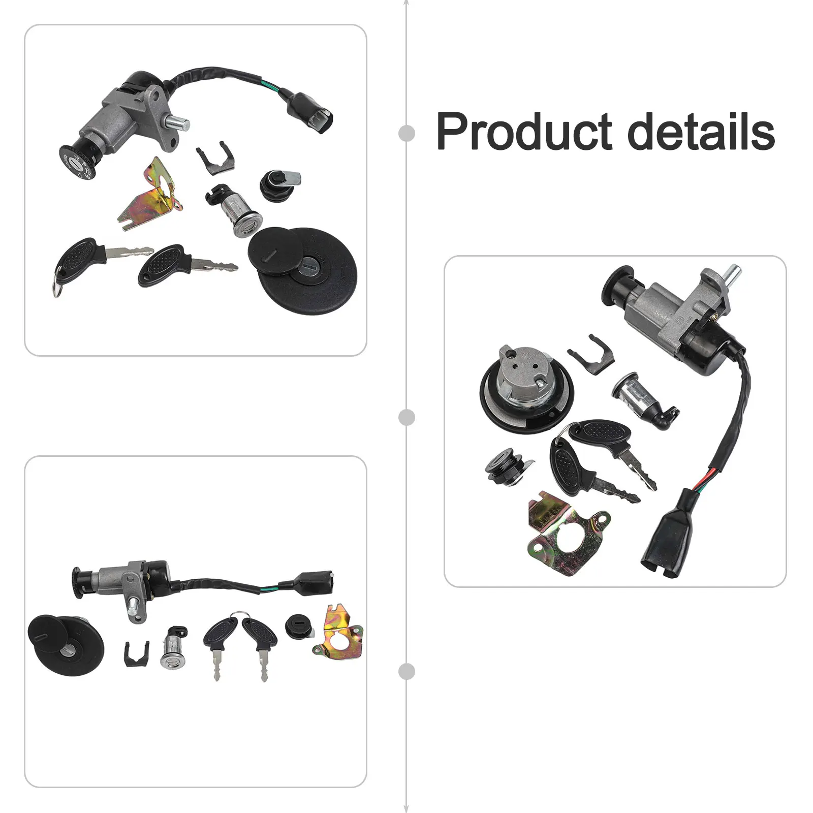 For Ignition Switch Lock Key Assembly for B08 B09 For Scooter and Motorcycle with Full Car Lock Support and Tank Cover Locks