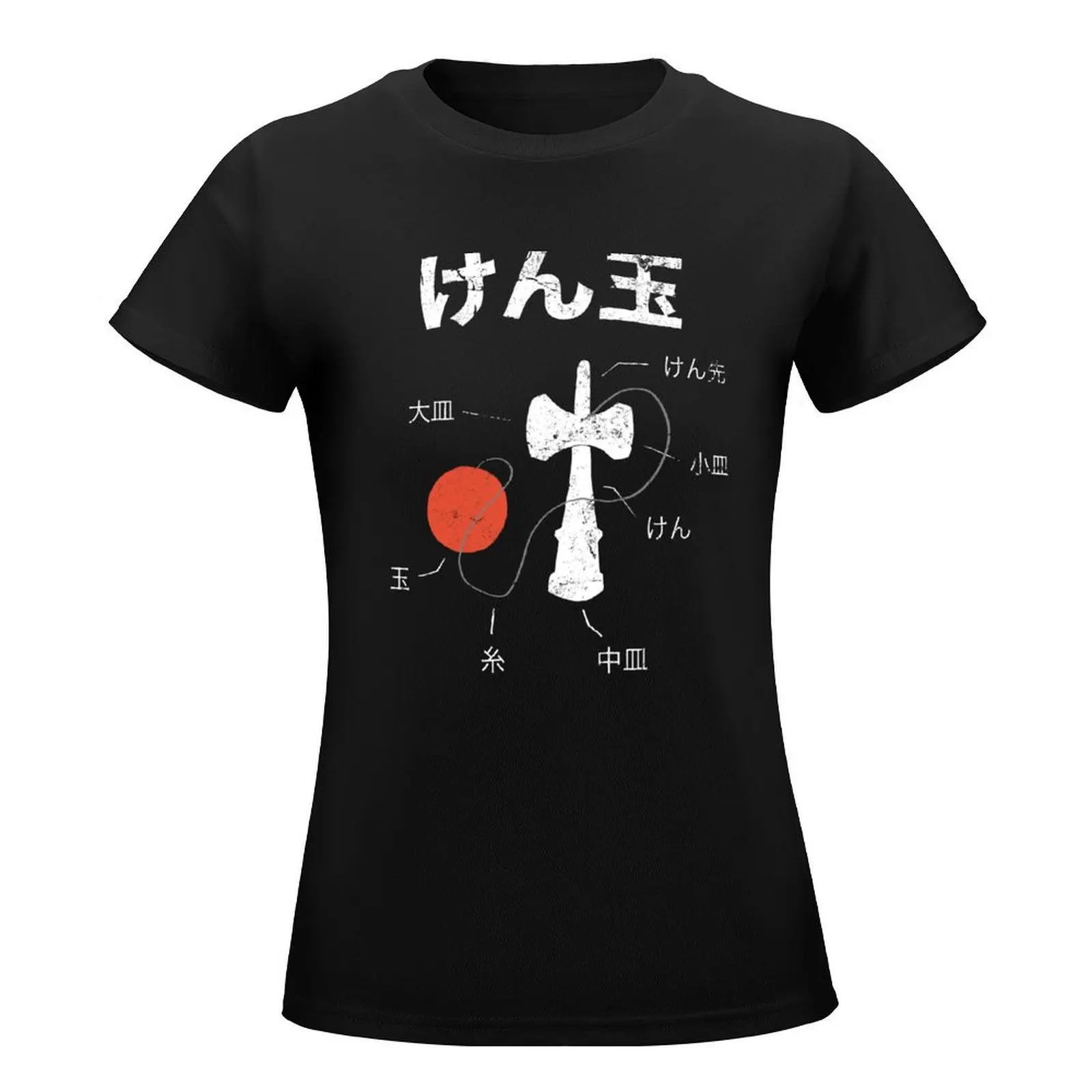 Kendama Anatomy T-Shirt tops lady clothes anime clothes graphics cotton t shirts Women