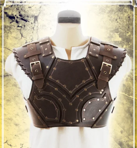 Men Medieval Steampunk Pauldrons Leather Rivet Viking Warrior Gladiator Samurai Knight Battle Shoulder Armor Costume Party Props