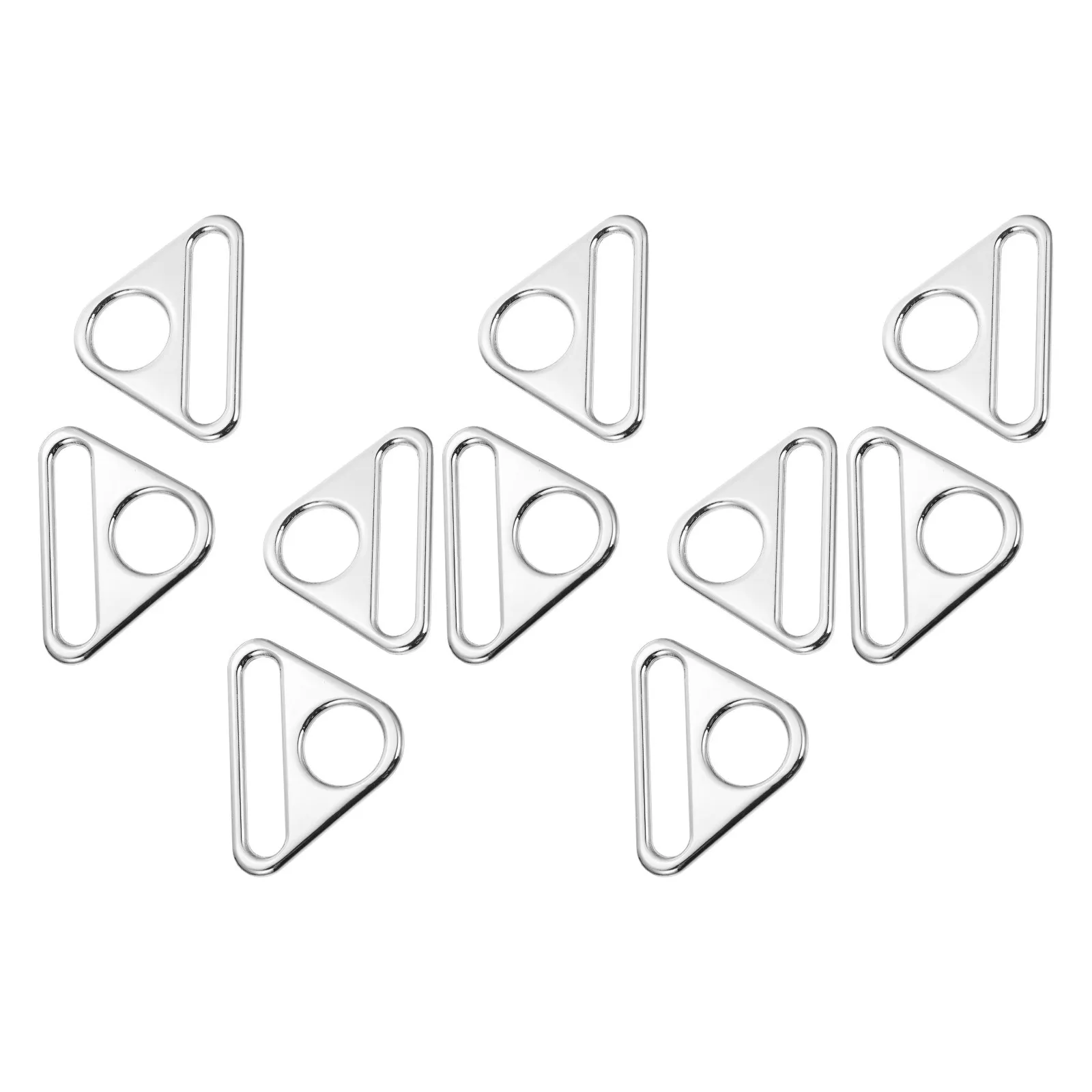 10Pcs Triangle Strap Buckles Zinc Alloy Corrosion Resistant Lightweight for DIY Bag Shoulder Straps Harness Luggage Buckles