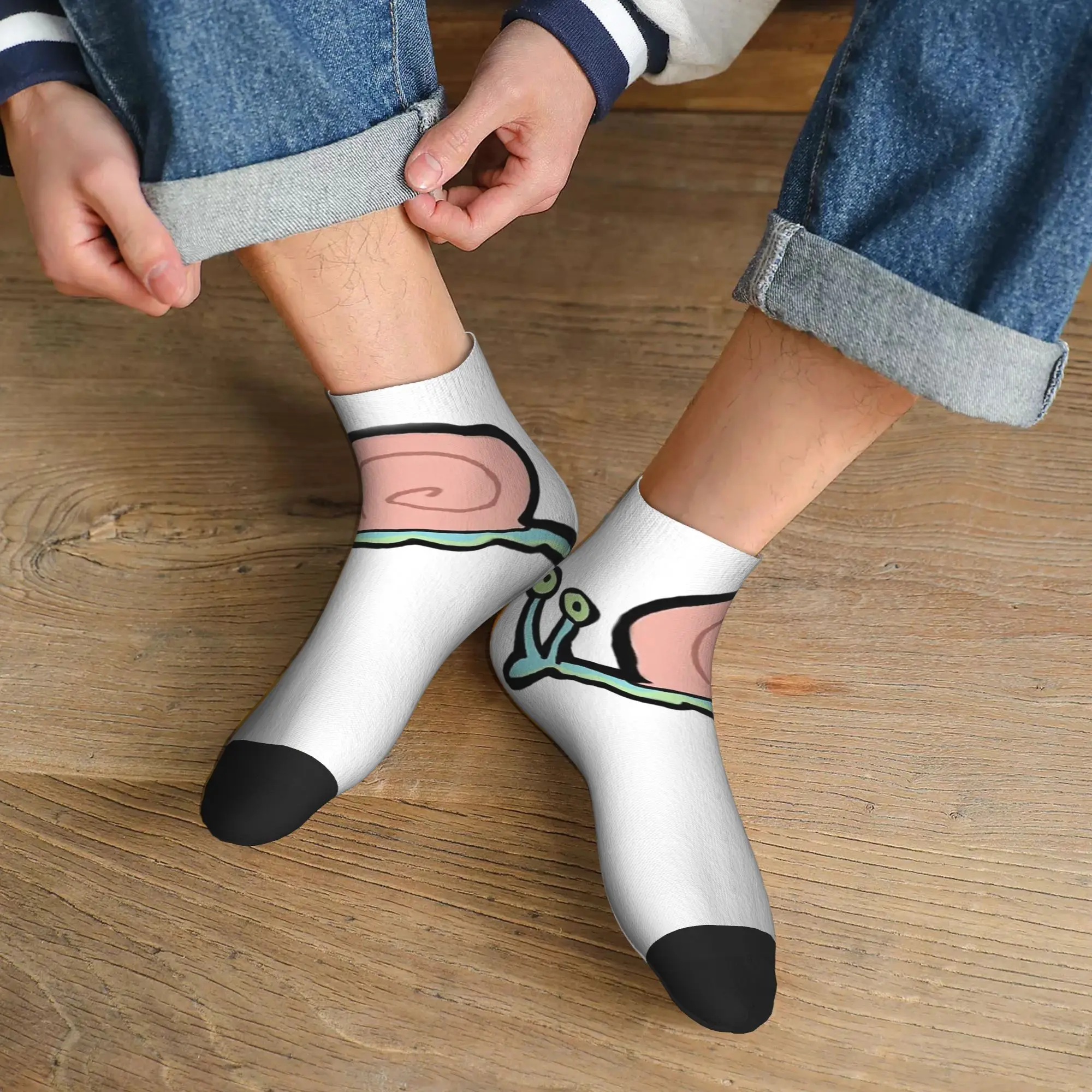 

All Seasons GARY Snail Socks Harajuku Sweat Absorbing Sport Middle Tube Socks Soft Hip Hop Stockings for Men Women Gifts