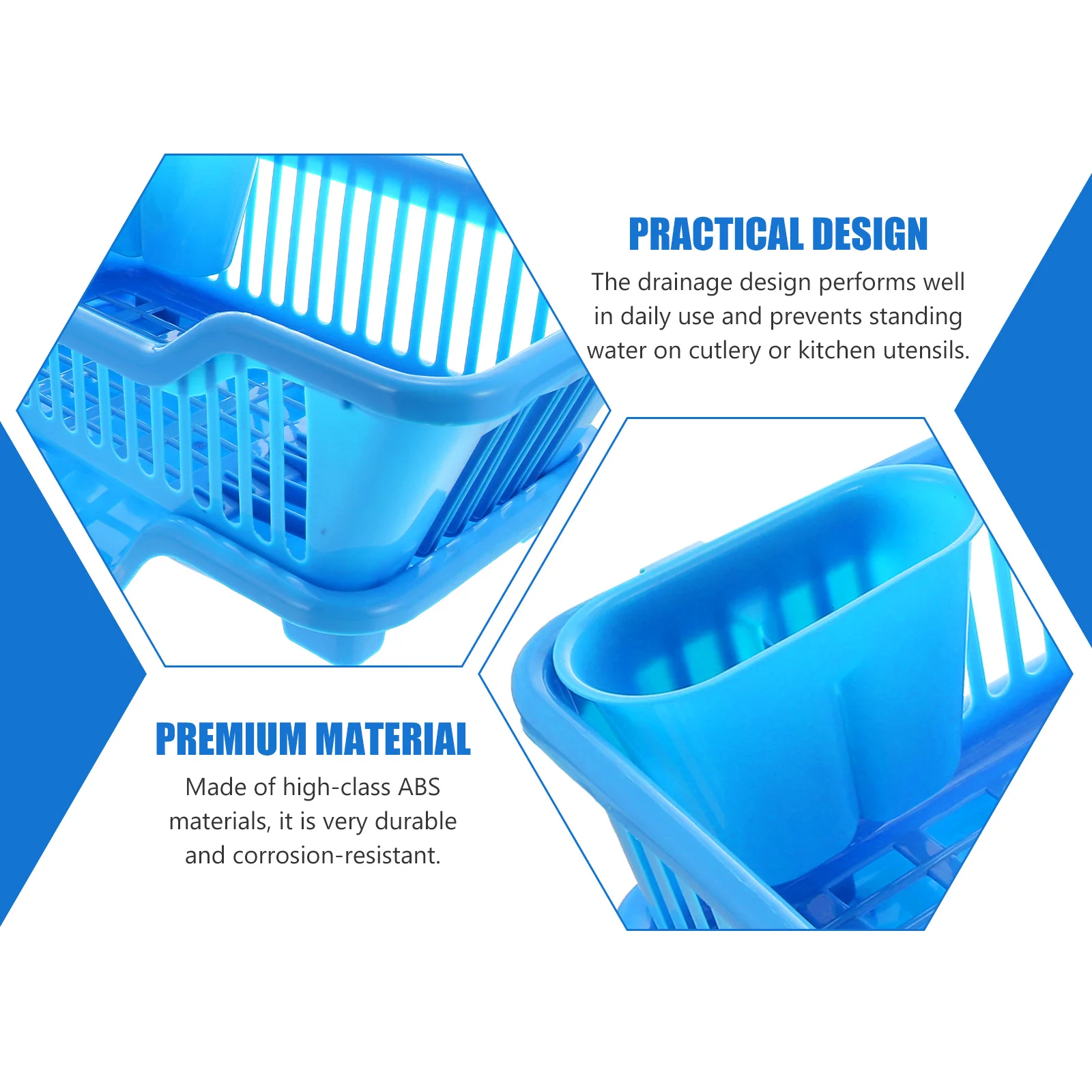 

1 set Dish Drainer Capacity Kitchen Storage Shelf Plastic Draining Rack for Kitchen Gadget Dishes Bowls Cutlery Home Use