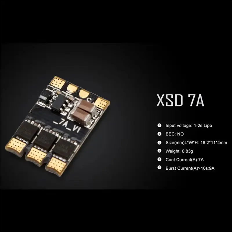 CYGJ-XSD7A ESC Solder Micro Speed Control 7A ESC Dshot600 / Dshot300 / / Oneshot42 / Multishot And Damped Light
