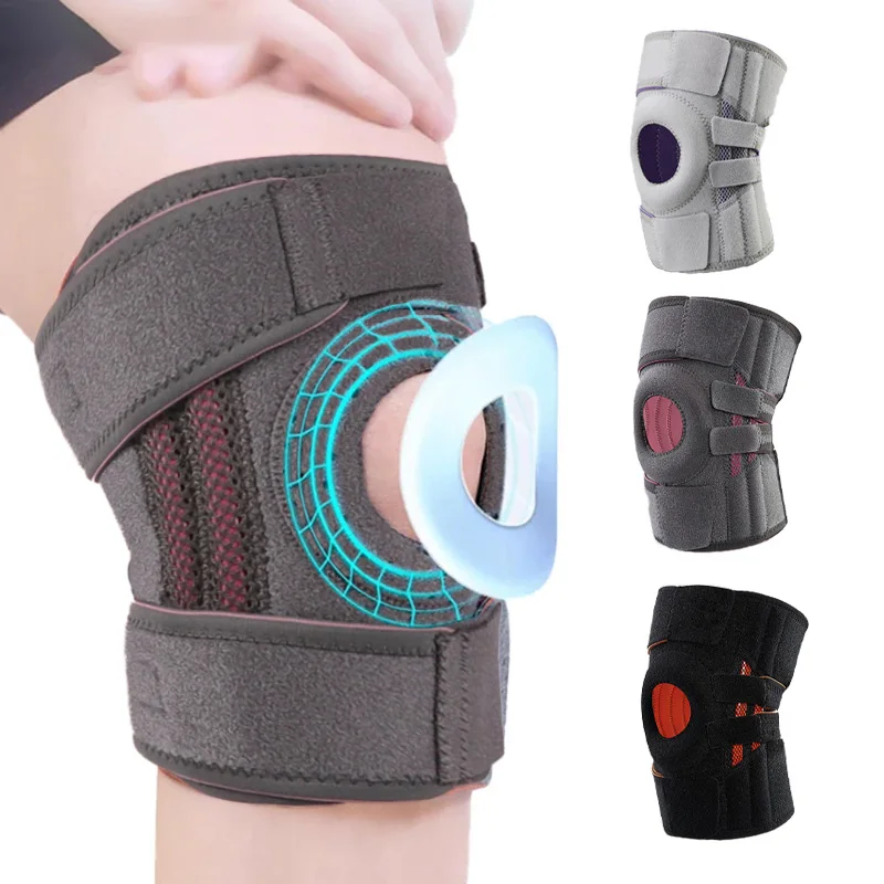 

Adjustable Knee Wrap with Patella Pad Knee,Brace with Side Stabilizers Professional Knee Compression Support Brace for Men Women
