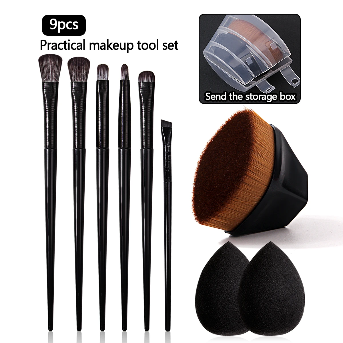 Natural Soft Hair Eyeshadow Brush Eye Makeup Brush&Flawless Complexion Brush Set for All Your Makeup Needs