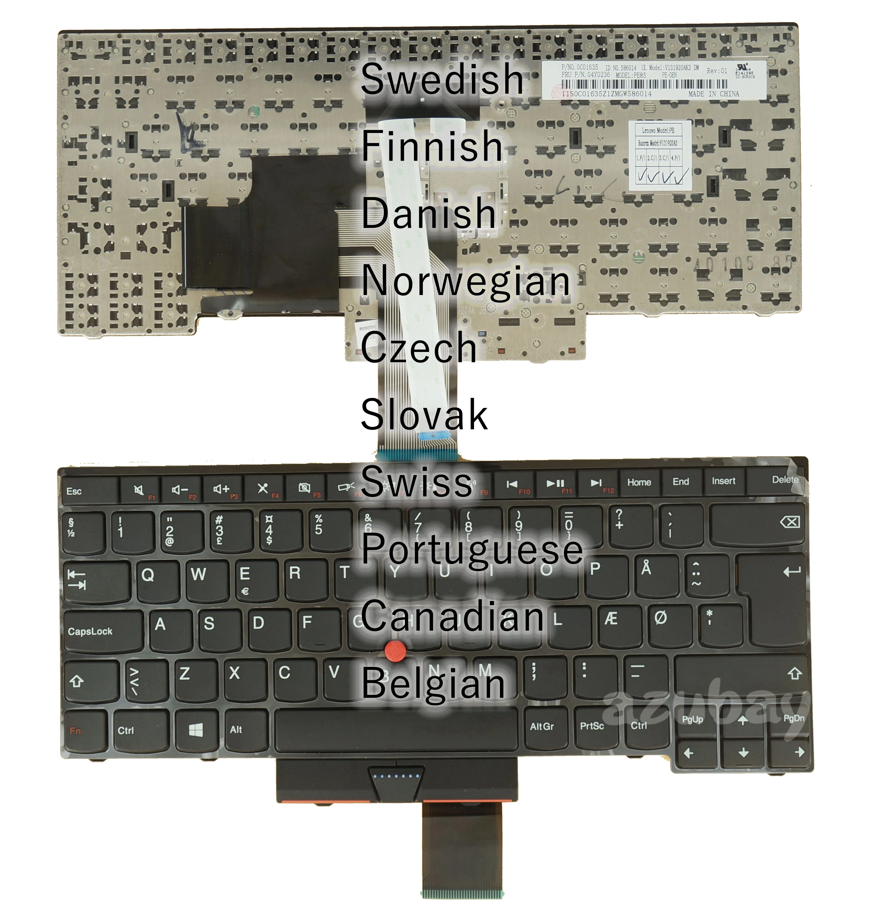 Czech Slovak Belgian Swiss Portuguese Canadian Keyboard for Lenovo ThinkPad E430 E330 E335 E435 E430c E430S S430 T430U E445 L330