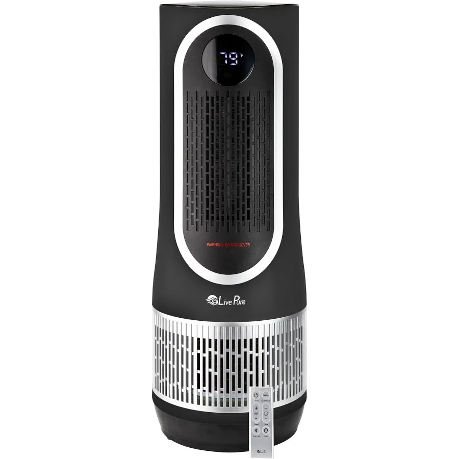 

3-in-1 LP500 Clean Heat Air Purifier Electric Heater Oscillating Portable Heater with 2 Heat Modes and Air Filtration Heater fo