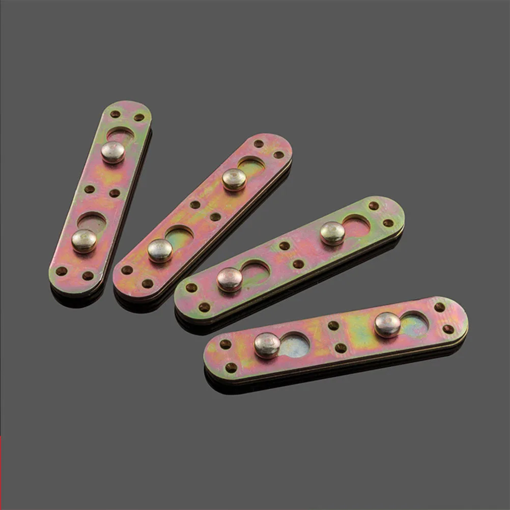 

8pcs Hinge Hardware For Bed Frames Durable Rust Proof Metal Fasteners Smooth Non-Scratch Surface Bed Rail Bracket Fittings Snap