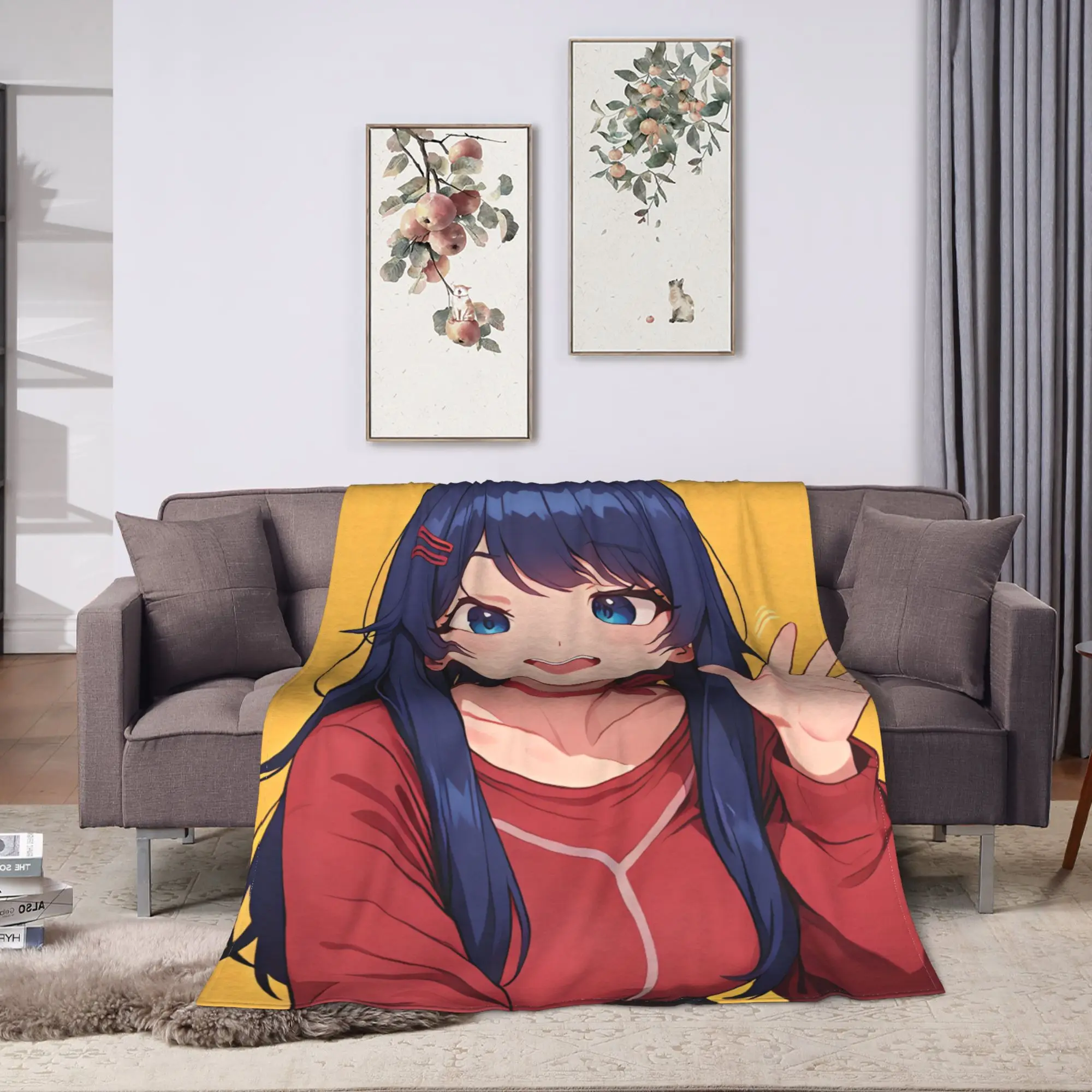 Miside Mita Video Game  Flannel Blanket  Soft Bedding Throws for Outdoor Travel Graphic Bedspread Sofa Bed Cover