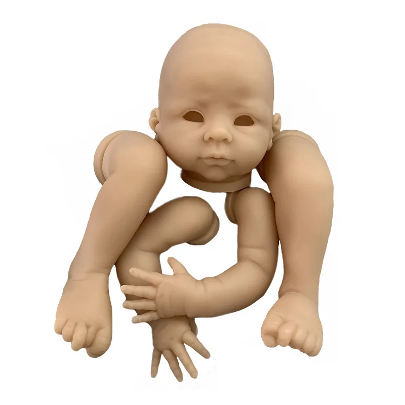 50cm Unpainted Reborn Doll Kits Unassembled Open Eyes DIY Blank Parts Handmade Kit Bebe Reborn Sin Pintar