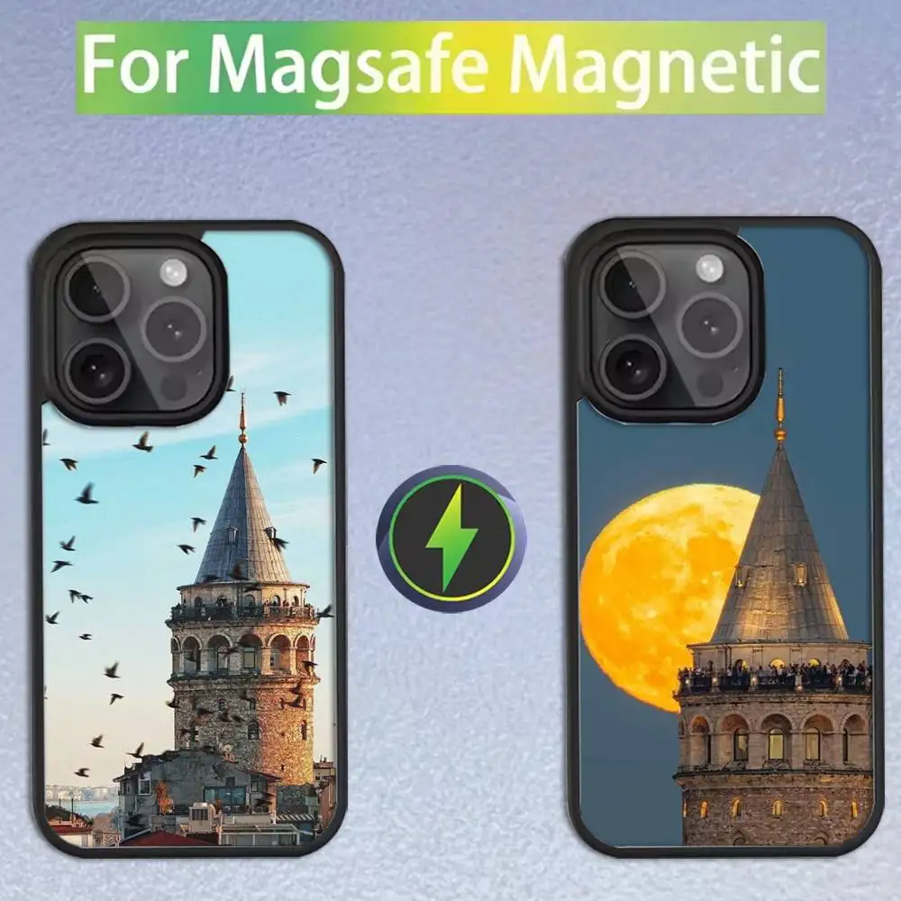 

Turkey Galata Kulesi Phone Case For iPhone 16,15,14,13,12,11,Pro,Max,Plus,Mini,SE Magsafe Magnetic Wireless Charging