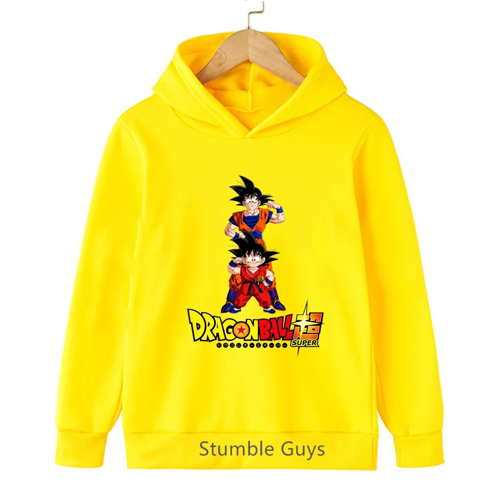 Dragon Ball Super Adult & Kid Goku Print Hoodie Kids Boys Girls Pullover Hooded Sweatshirt Anime Children Streetwear Tops