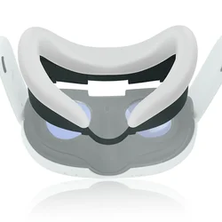Silicone VR Face Mask Lightproof VR Facial Interface Sweatproof Mask Face Cushion Replacement for Meta Quest 3 Accessories