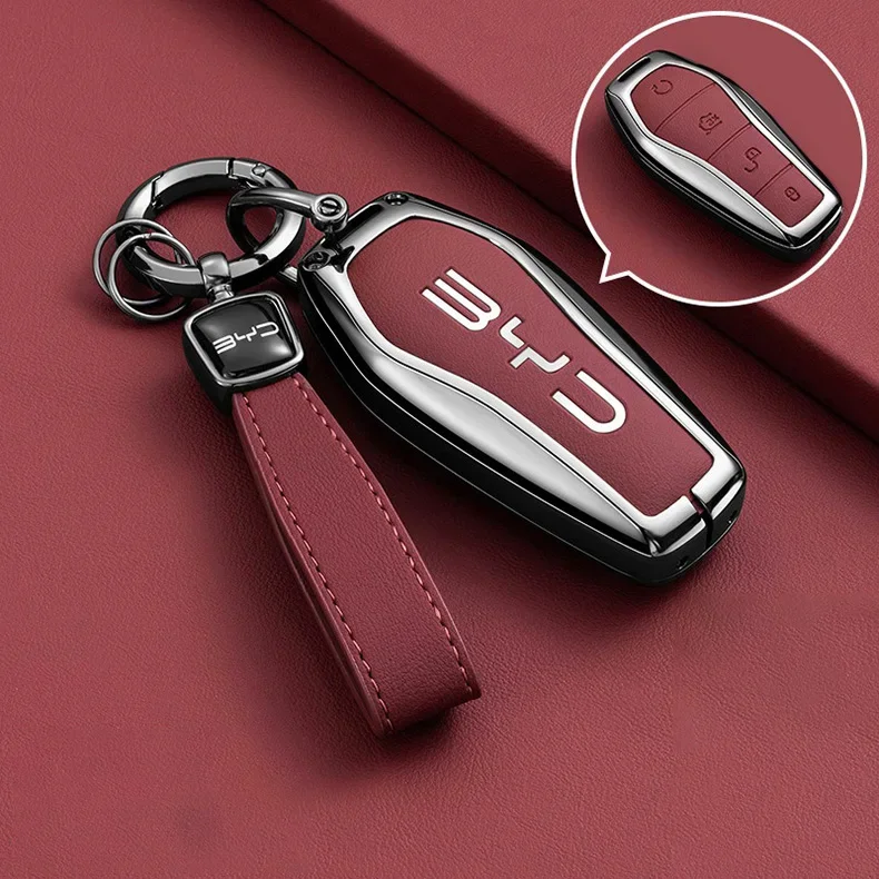 Autoschlüsselhülle für BYD Song Plus Pro GM-I 2022 2025 2026 Schlüsselanhänger Fernbedienung Schutzhülle Tasche Gehäuse Ringhalter – Detail 11