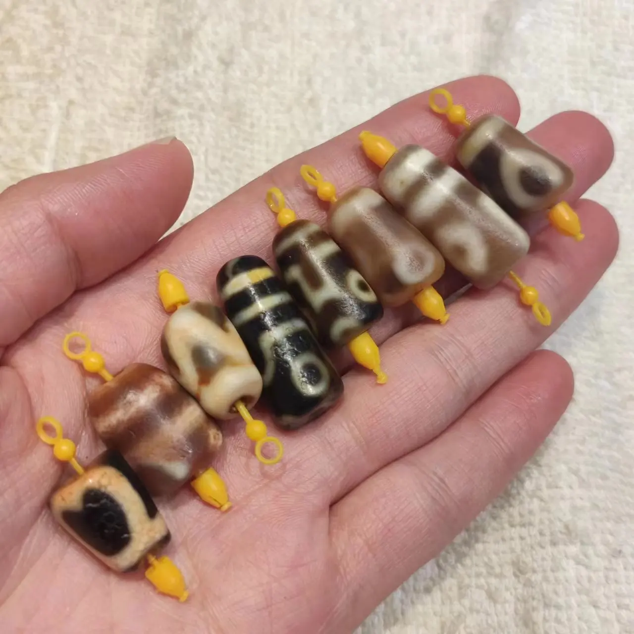 1pcs/lot natural old agate dzi broken beads Weathering lines archaic Ethnography Accessories pendant Handmade beads amulet diy