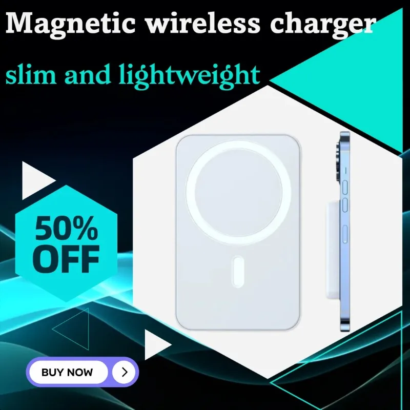 

10000/20000mAh Fast Charging Ultra-thin Portable Magnetic Wireless Power Bank