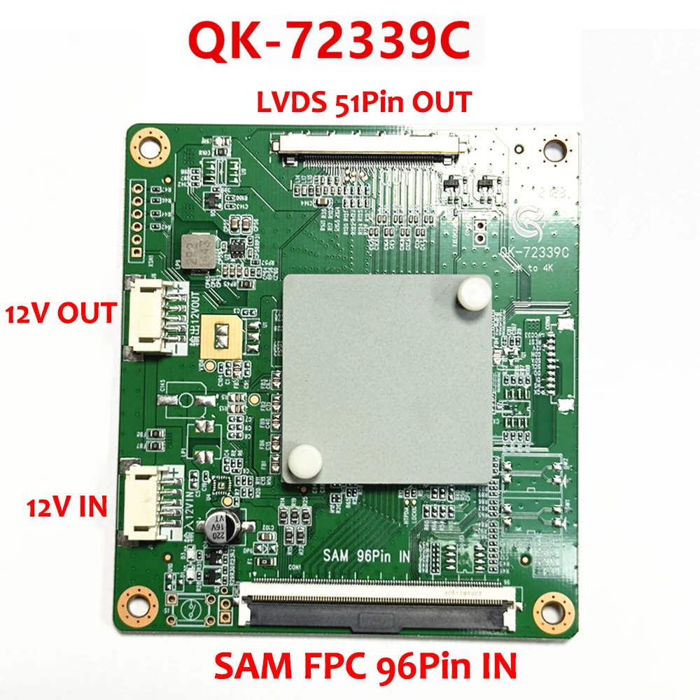 

QK-72339C For SAMSUNG 96 PIN FPC IN 51 PIN LVDS OUT Converter Board 4K to 4K adapter board LVDS TCON Logic Board