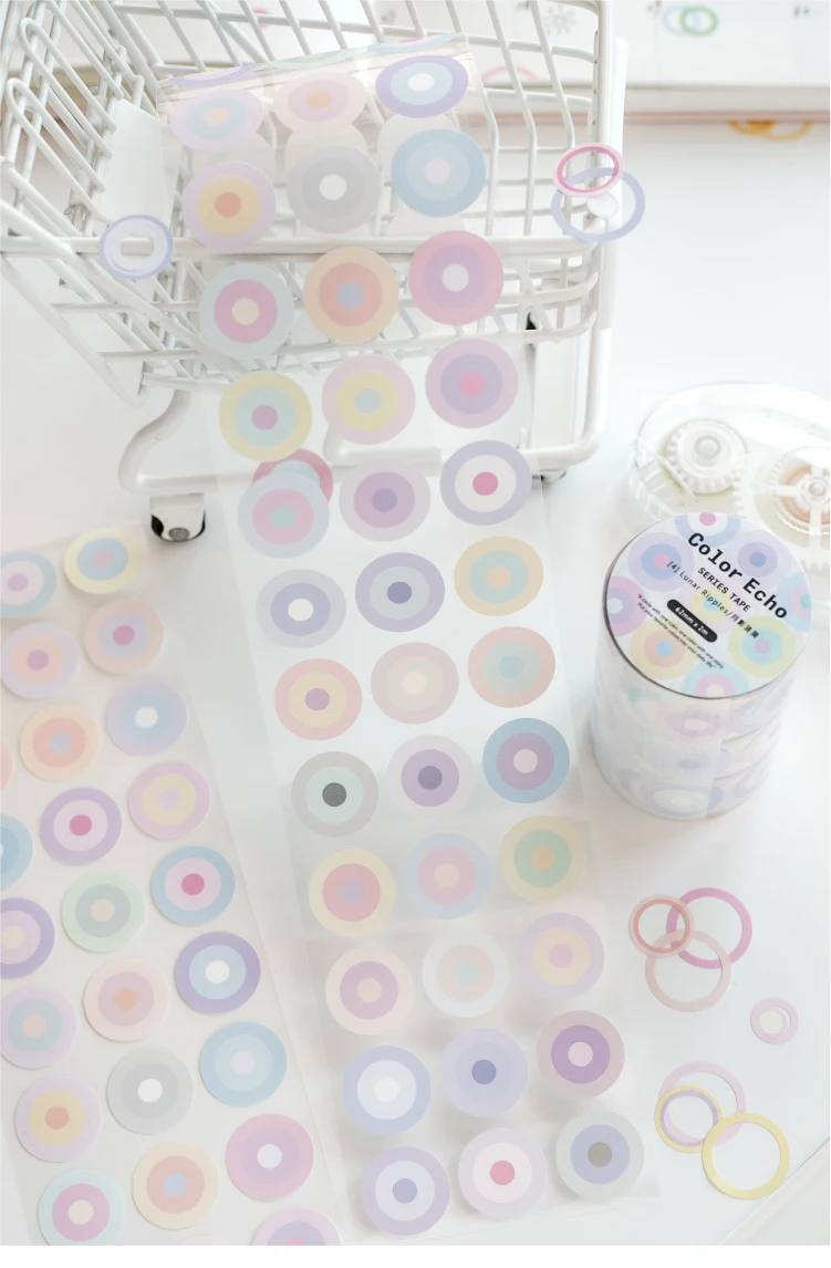 Journal GOo 6,2cmx2m Farbiges Echo-Klebeband, Niedliche Candy Loop Masking Tape für Collage, Junk Journal, Scrapbook, Handy-Zubehör, Schreibwaren – Detail 16