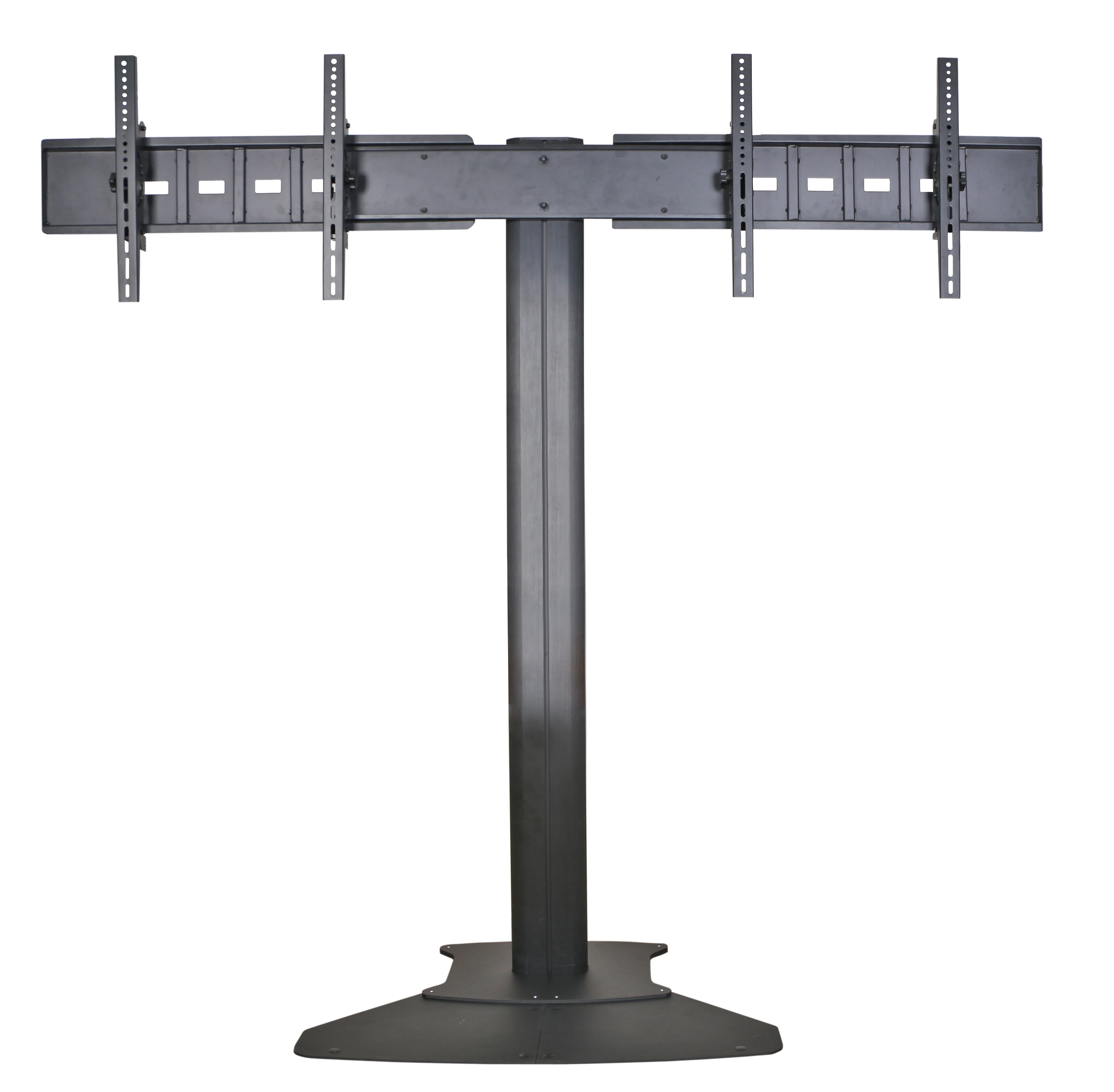 

Dual Mount TV Stand, Space Saving Monitor Floor Stand, Fits for 30-66 Inch Display
