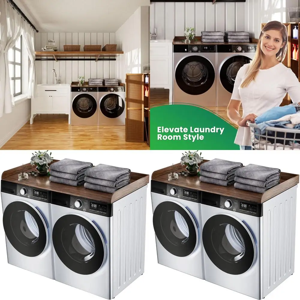 

Быстромонтируемая коричневая столешница для прачечной 27,5x54 дюйма для стиральной машины и сушилки