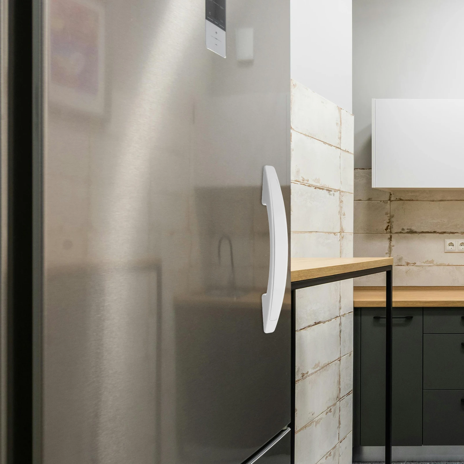 مقبض باب الفريزر البديل للثلاجة وخزانة العرض، مقبض سحب بلاستيكي عالي التحمل، مقبض أمان لباب الفريزر