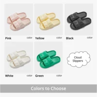 Soft Bottom Slippers for Women Home Bathroom Home Bath Non-slip Couple Summer Sandals for Men Summer Beach Wear Comfortable 5