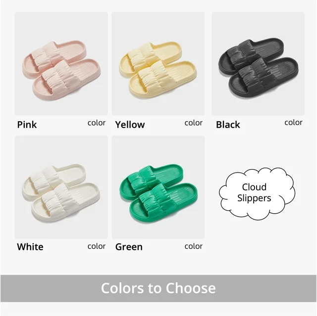 Soft Bottom Slippers for Women Home Bathroom Home Bath Non-slip Couple Summer Sandals for Men Summer Beach Wear Comfortable 5