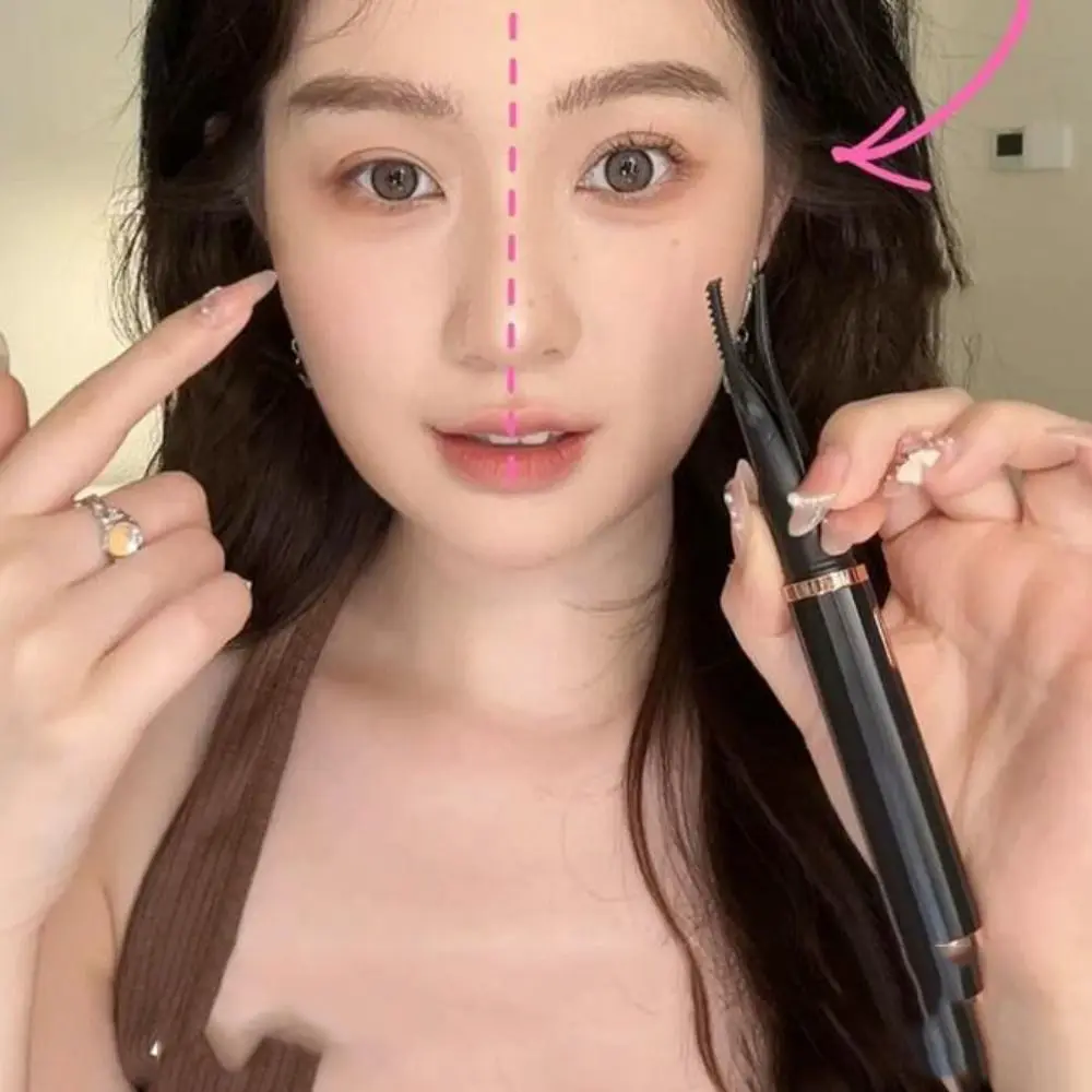 Elektryczna zalotka do rzęs z szerokim kątem widzenia, zapewniająca trwałe podkręcenie, bezramkowa, podgrzewana, szybkie nagrzewanie, ładowanie USB.