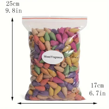 मिश्रित झरना धुआँ बैकफ़्लो प्राकृतिक धूप शंकु धूप चंदन लैवेंडर बहु-सुगंधित स्थानों के लिए उपयुक्त चाय कक्ष योग कक्ष 8 best sales बैक फ्लो धूप बर्नर - №7