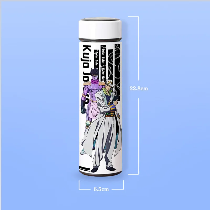 1Pc Anime JoJo's Bizarre Smart Stainless Steel Thermal Mug  LED Temperature Display Intelligent Thermos Bottle