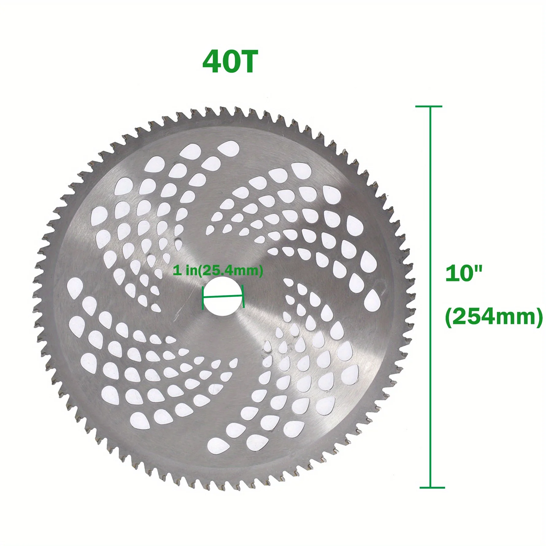 Autoparts 2-Set 10Inch 40T Carbide Tip Brush Blades Replacement for Chainsaw Tooth Steel Brush Cutter