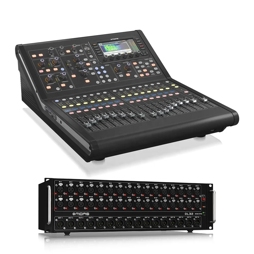 Midas M32R Live Digital Mixer + DL32 Stagebox Bundle Dj System Audio Equipment for Stage Performance Line Array Speakers