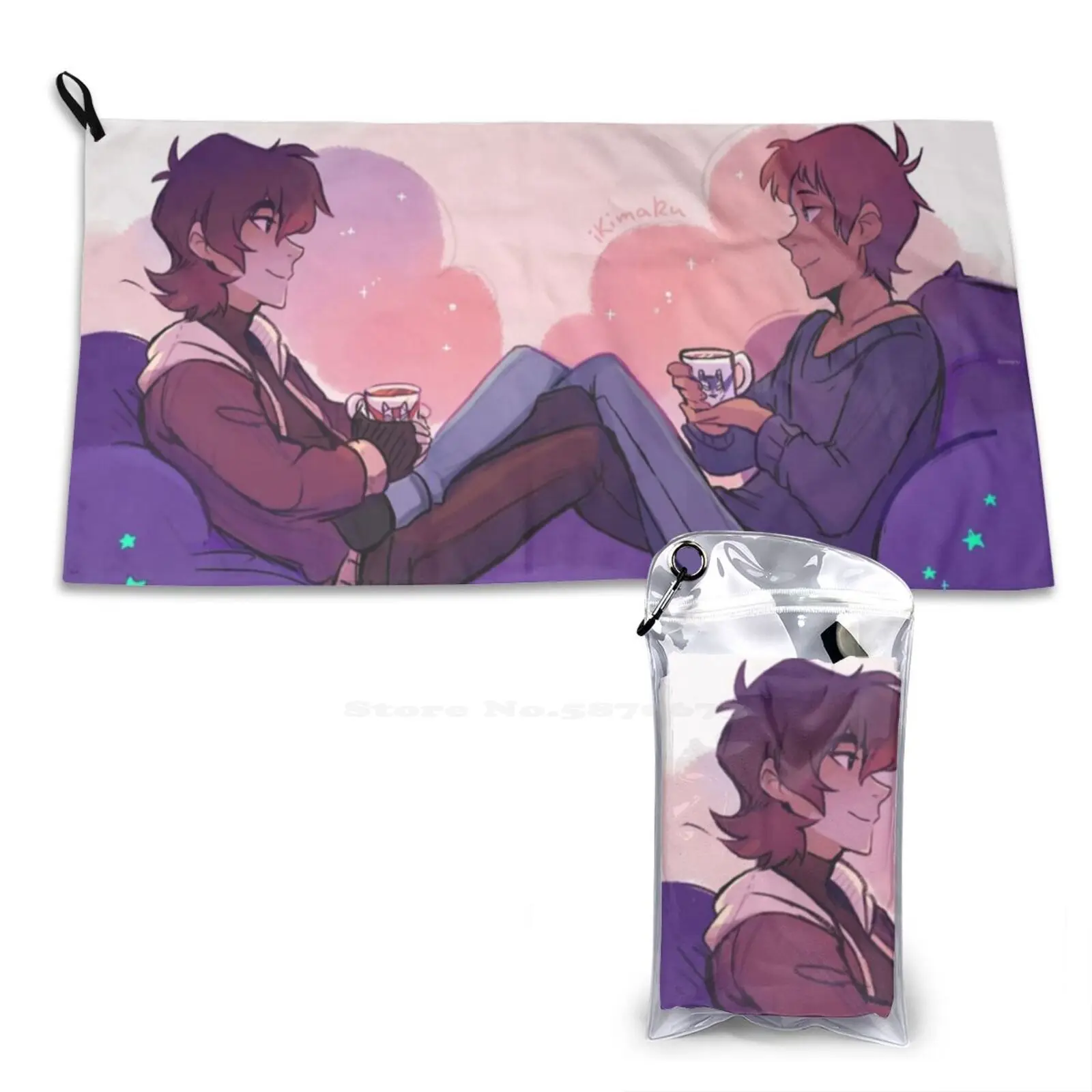 Tea Date Microfiber Quick Dry Towel Beach Towel Keith Kogane Lance Mcclain Klance