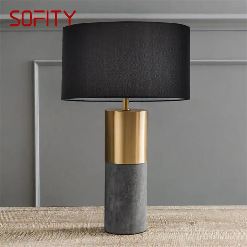 SOFITY Modern Lamp Table LED Preto E27 Mesa Luzes Home Decorativo Para Foyer Sala de estar Escritório Quarto