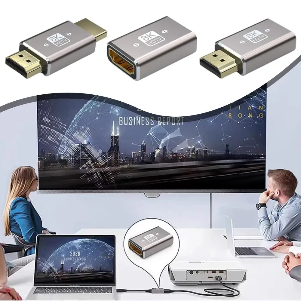 1PC HD Aluminum Shell Model 8K60HZ-HDTV HD Adapter Through AF-AM .1 Straight Version 2 Header G0G7