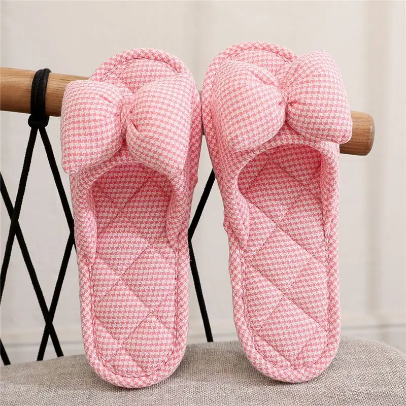 Korean Version of Pure Cotton Anti Slip Particle Slippers, Indoor Soft Sole, Silent, Male and Female Couples, Four Seasons