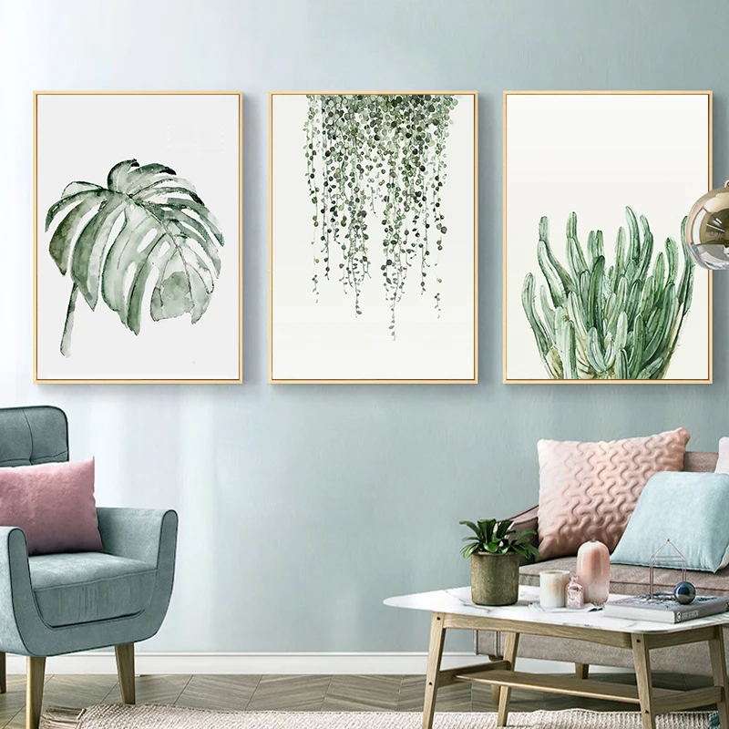 Green Plant Canvas Wall Art 3
