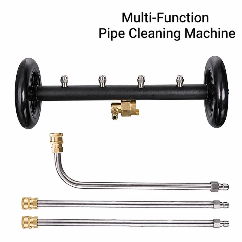 High Pressure Washer Car Undercarriage Cleaner 16 Inch Multi-functional 4 Nozzle Surface Washer Rated 4000psi for Auto Chassis