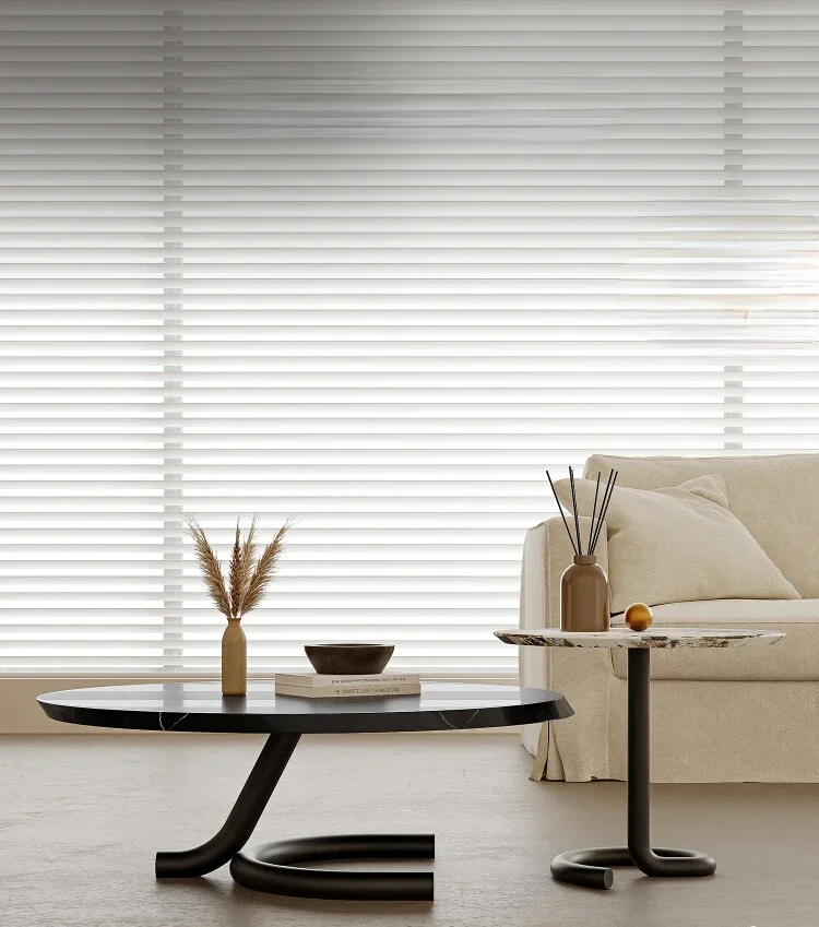 

Italian minimalist high-end marble coffee table combination round rock slab
