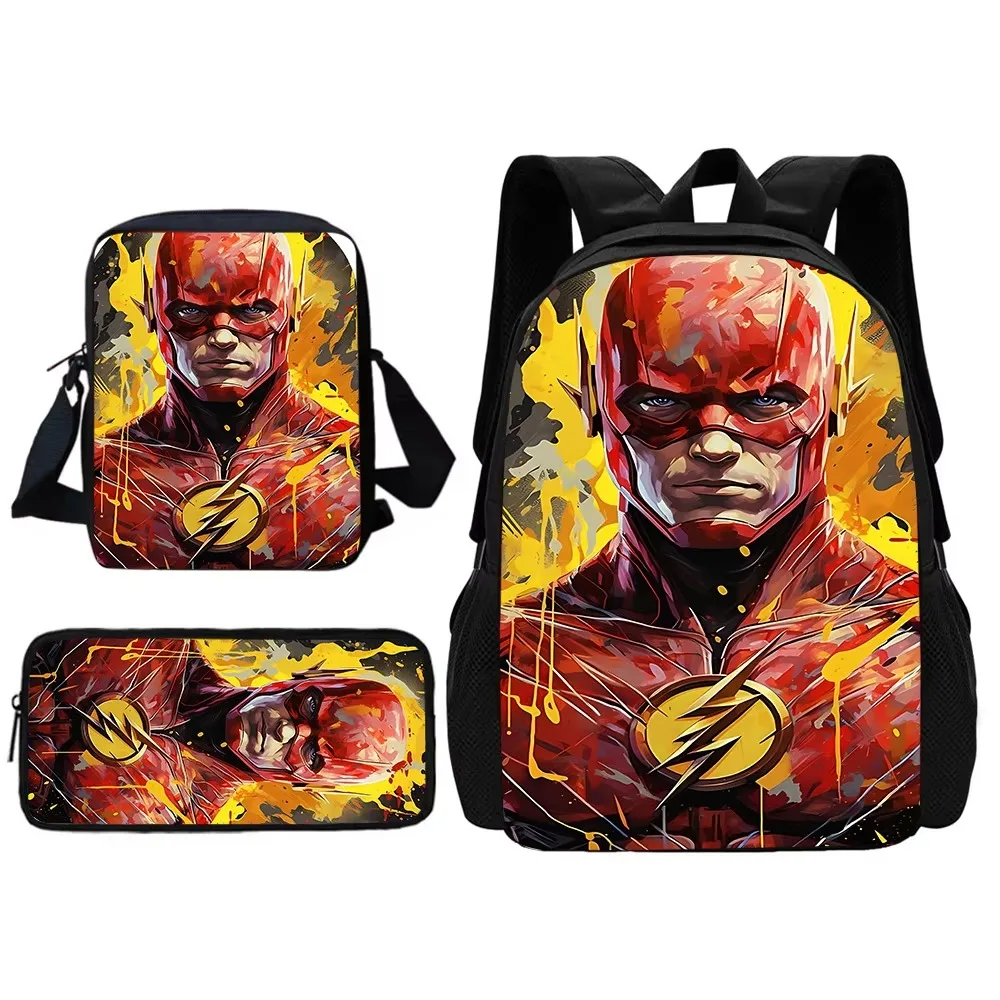 Детский школьный рюкзак с героями мультфильмов Marvel Super Flash и сумкой на плечо, сумки-карандаши, школьные сумки для мальчиков и девочек, лучший подарок