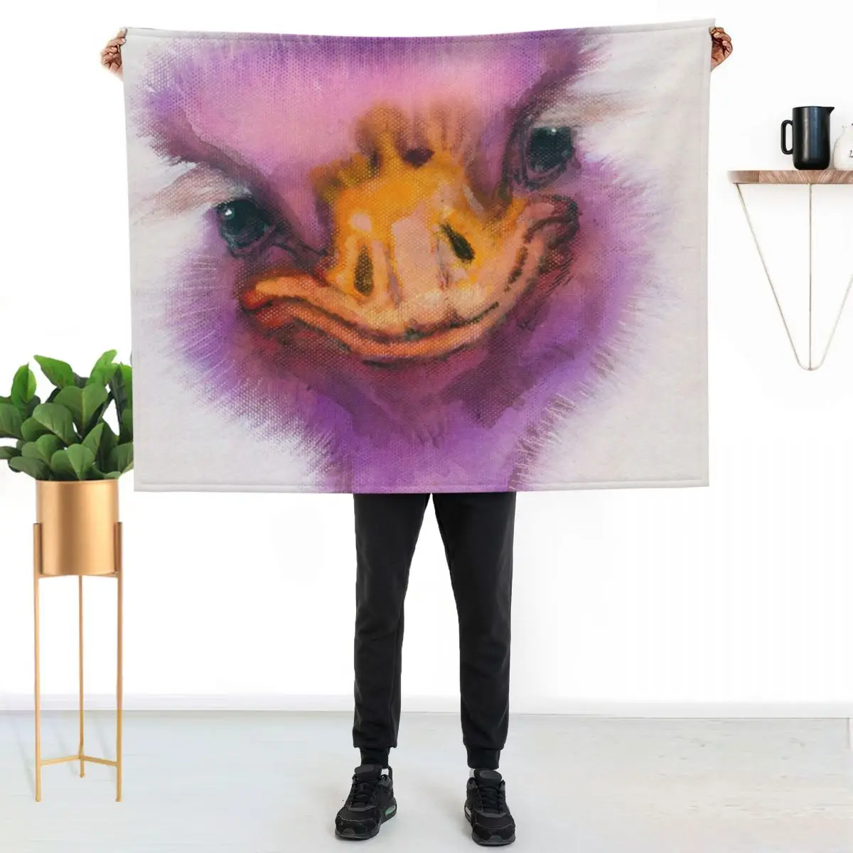 Ostrich Throw Blanket blankets and throws Stuffeds For Sofa Thin Comforter Cute Plaid Blankets For Bed Blankets