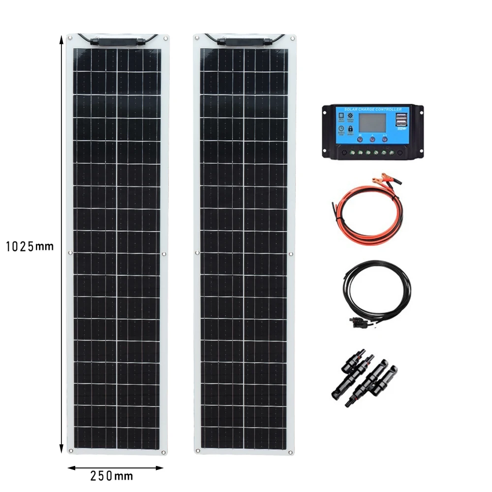 XINPUGUANG 100W Flexibel Zonnepaneel Monokristallijn Silicium 50W 100 Watt Zonnepanelen Voor Boot Auto Camper Jacht 12v/24V Batterij Lading 50 w Solar Panel 100 W Solar Panels Solar cell kit module