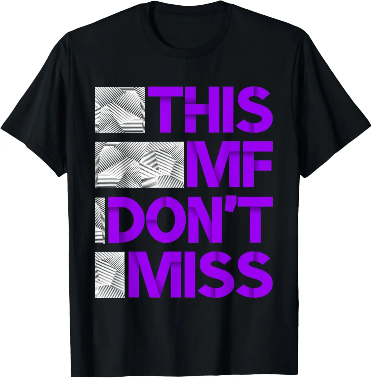 Purple This MF 놓치지 마세요 퍼플 컬러 그래픽 티셔츠