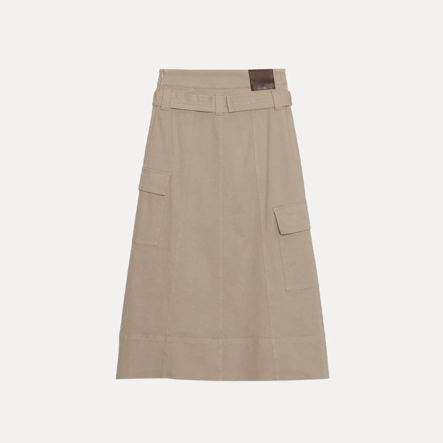 تنورة ميدي نسائية غير رسمية عصرية مع حزام لخريف 2025 وصلت حديثًا ملابس عمل متعددة الاستخدامات تنورة عالية الخصر على شكل حرف a #4