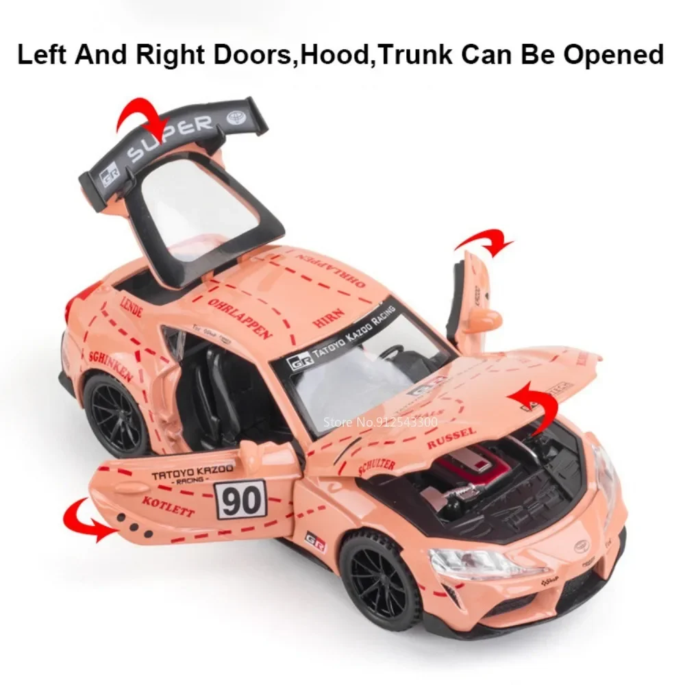 1:32 Toyota Supra GT4 Konzept Sportwagen Modell Spielzeug Legierung Körper Gummireifen Diecast Supercar Modelle Dekoration Kinder sammeln Geschenke