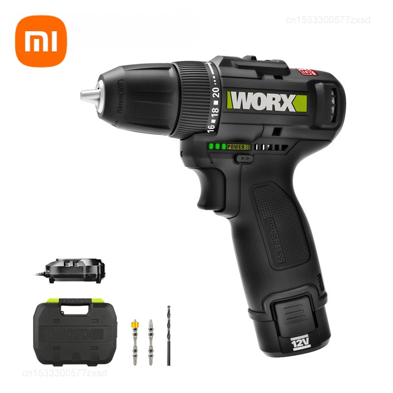 Xiaomi WORX WE210 Lithium Battery Brushless Electric Drill Pistol Drill Rechargeable Multi-functional Home Electric Screwdriver