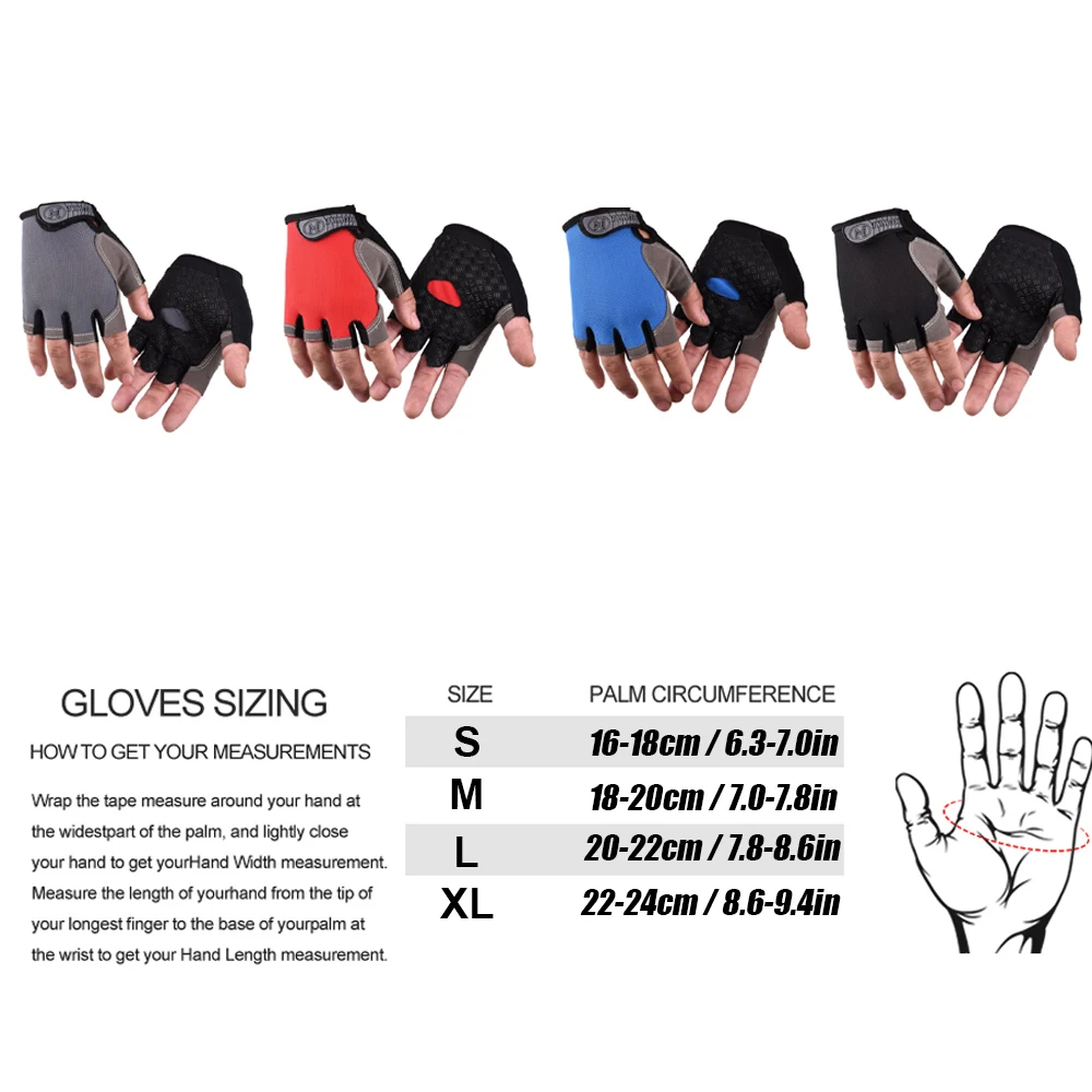 Cycling & Workout Gloves for Men Women - Breathable Training Gloves for Gym, Weight Lifting, Outdoor - Snug Fit (1 Pair)